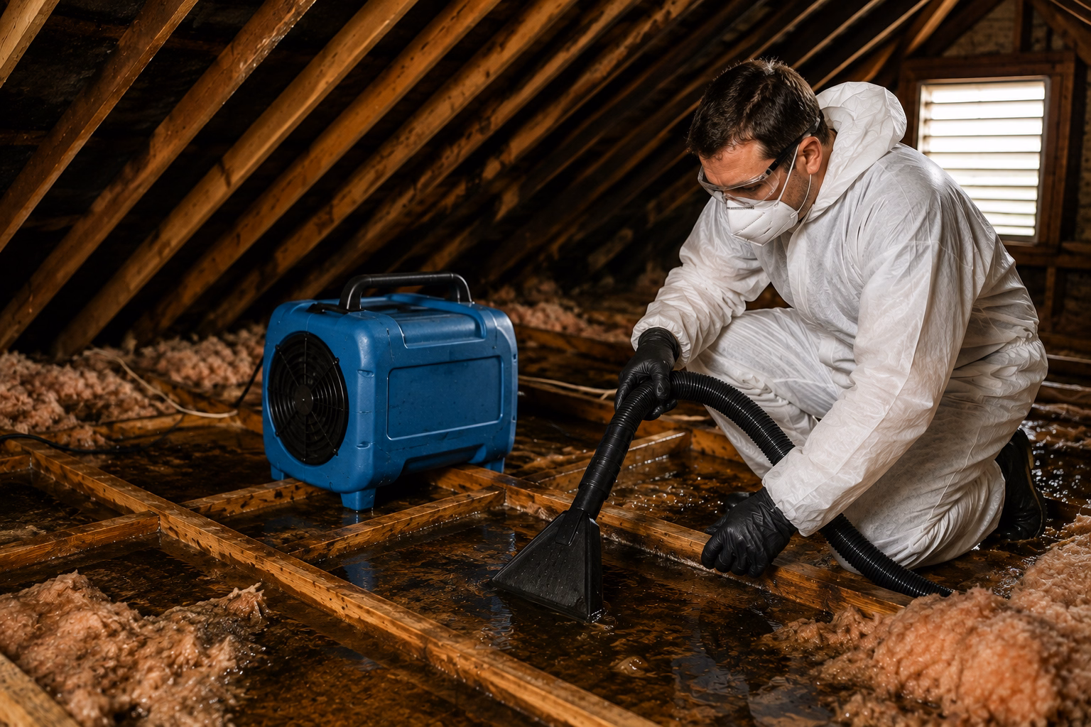 how do you handle flooded attics